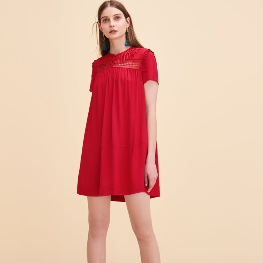 Maje Fluid Framboise Dress